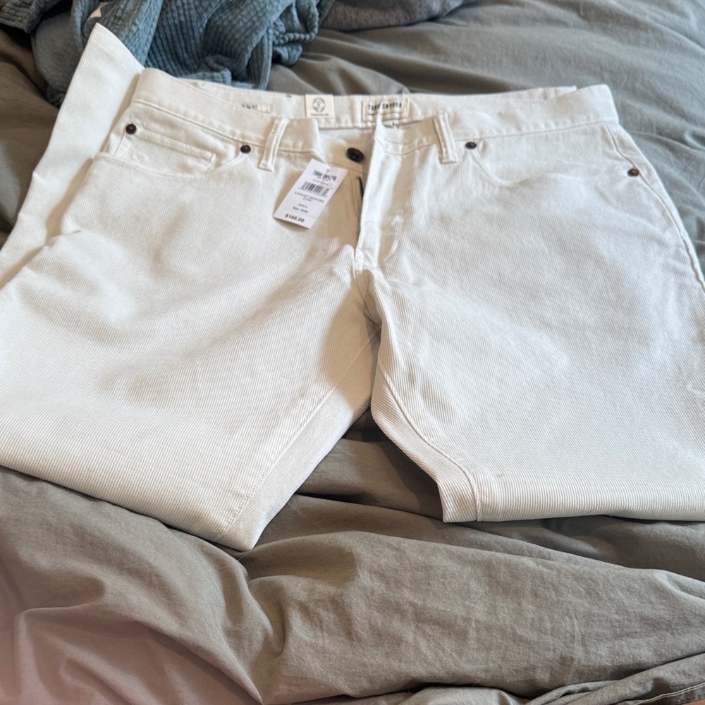 White Todd Snyder STRAIGHT 5-POCKET CORDUROY PANTS – Birch